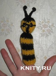Пальчиковая игрушка Полосатый пчёл
